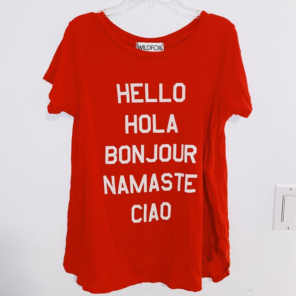 Wildfox Red Tee XS